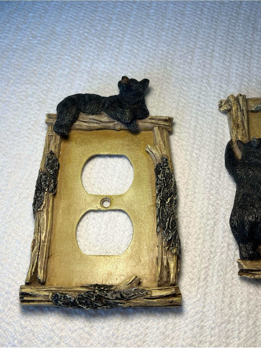 Black Bear Decorative Switch and Outlet Cover Set - Mountain Cabin Decor - Picture 3 of 8